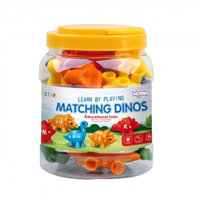 WOOPIE set Montessori figurice dinosaur s učenjem boja i slova Poveži Slovkice 13 kom