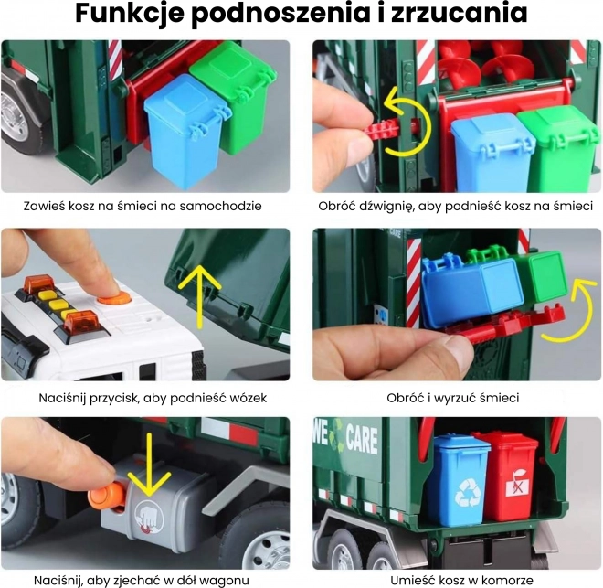 Interaktivni kamion za smeće Purifier 1:10 - Edukativna igračka za razvrstavanje otpada