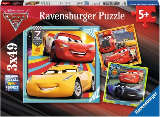 Ravensburger puzzle Auta 3 na utrkama 3×49 dijelova