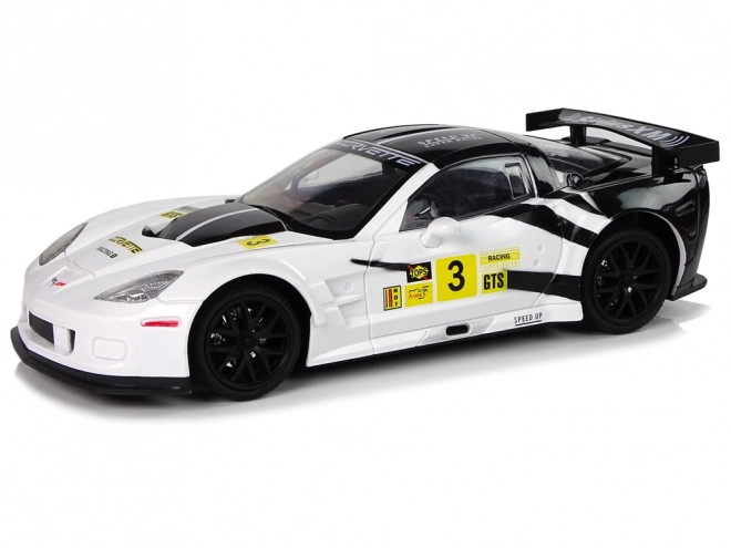 Trkaći sportski auto R/C 1:18 Corvette C6.R Bijeli 2.4 G Svjetla