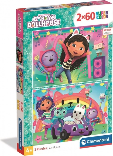 Puzzle Gabinin čarobni kućica: Raduj se s nama 2x60 dijelova