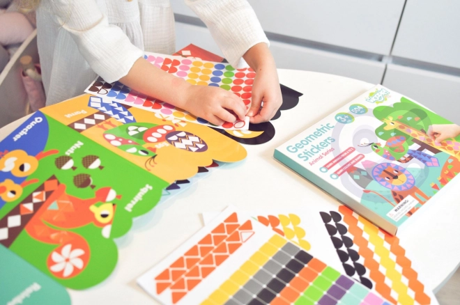 Geometrijske naljepnice životinje Woopie za kreativno učenje