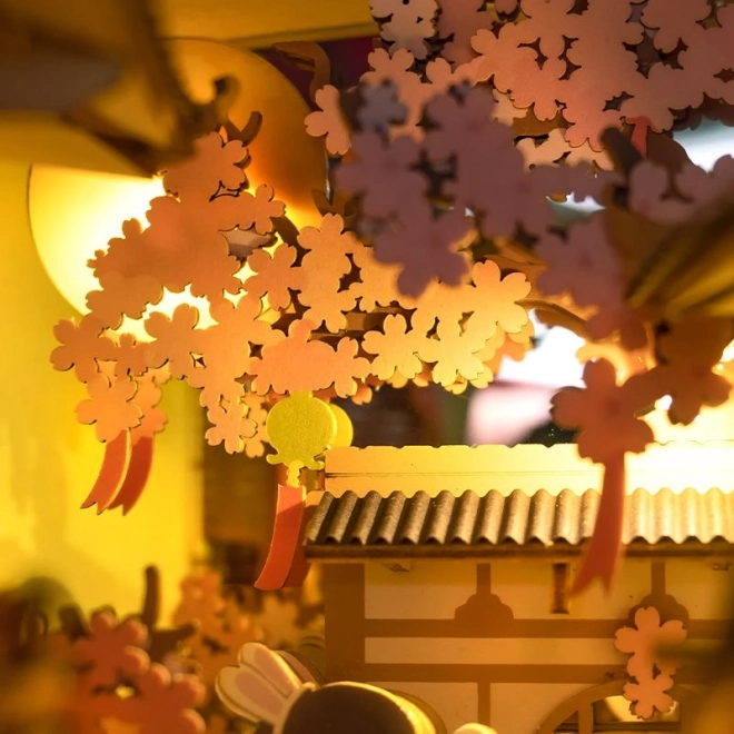 RoboTime 3D Puzzle Zaustavljač za knjige "Falling Sakura" (drveni)