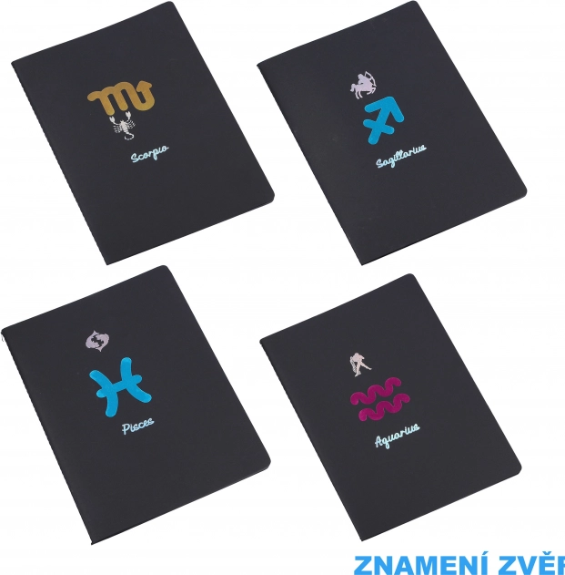 Zodiac bilježnica 18,5x25,5 cm s 26 crnih linija