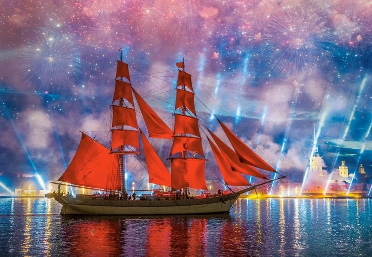 Castorland puzzle Crvena fregata 1000 dijelova