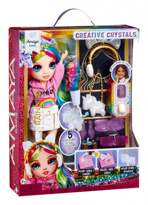 Rainbow High kreativni kristali lutka - Amaya Raine