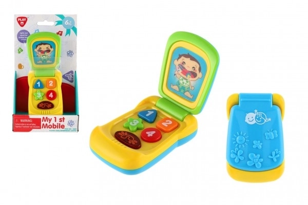 Plastični mobilni telefon 14cm na baterije sa zvukom i svjetlom na kartici 11x20x5,5cm 18m+
