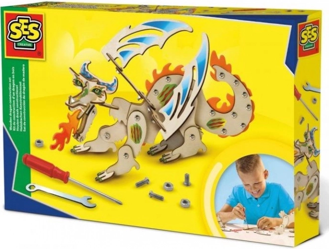 ses creative izrada drvenog zmaja – konstruktorski set za djecu