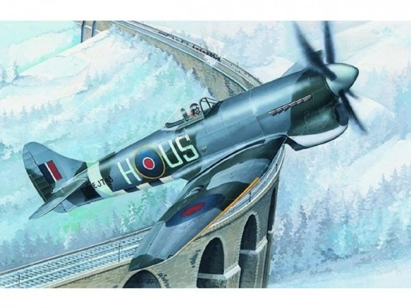 Model Hawker Tempest MK.V 14,2x17,3cm u kutiji 25x14,5x4,5cm
