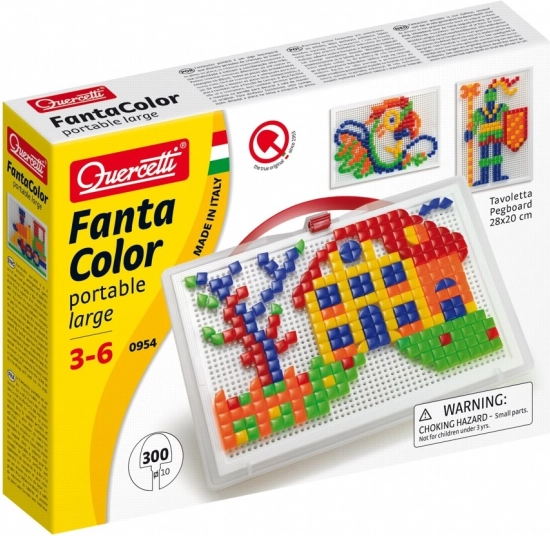 Quercetti FantaColor Portable mozaikna slagalica 300 kom – oblici