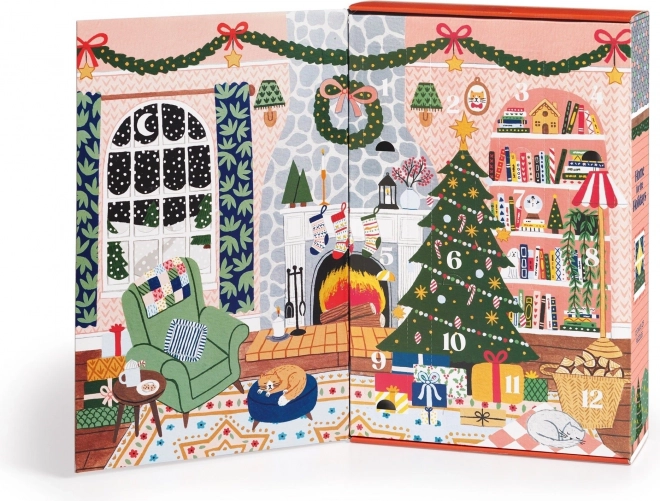GALISON Puzzle Adventni kalendar Doma za Božić 12x42 komada