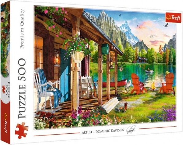 Puzzle od 500 dijelova kućica u planinama