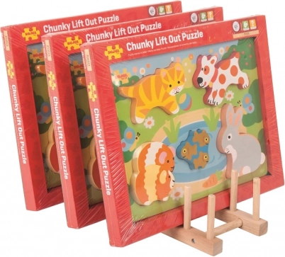 Bigjigs Toys drveni stalak za slagalice