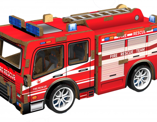3D puzzle drveno Vatrogasno vozilo 12 cm