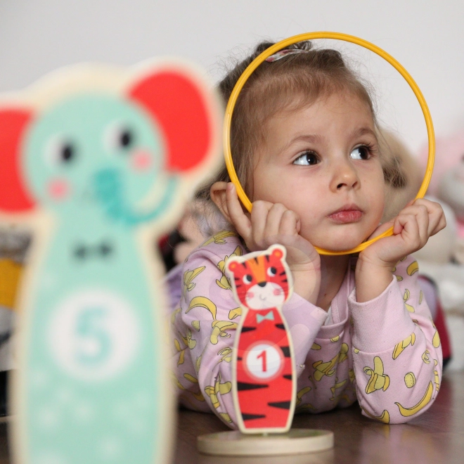 Drvena igra spretnosti Tooky Toy - gađanje mete životinjama