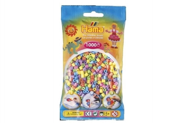 Pegle za perle Hama MIDI pastelne boje 1000 kom u vrećici