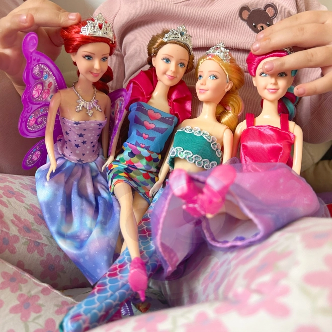WOOPIE Set 4 Čarobne Princeze - Kutija Lutki 4u1 s Dodacima