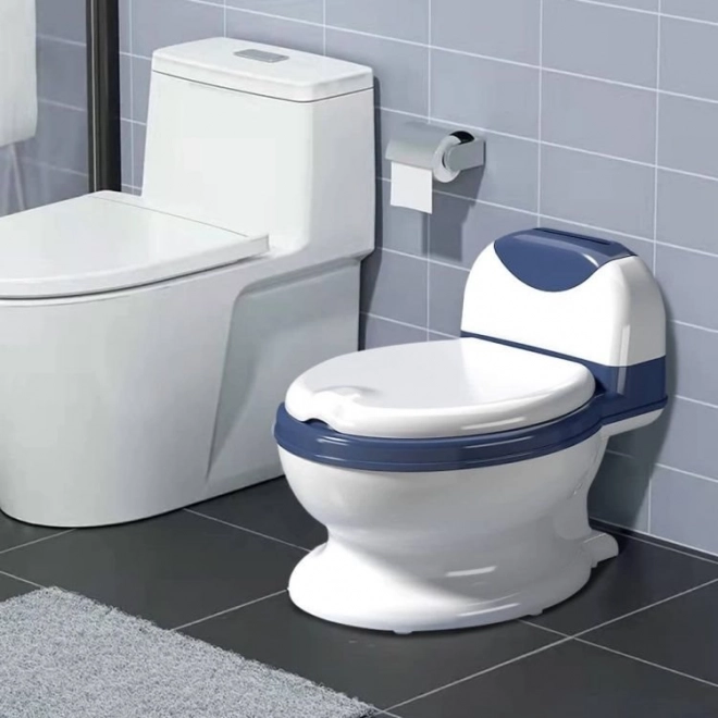 ECOTOYS Noćnik - Dječji WC - bijela,plava
