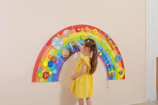 Drveni zidni Montessori panel - duga
