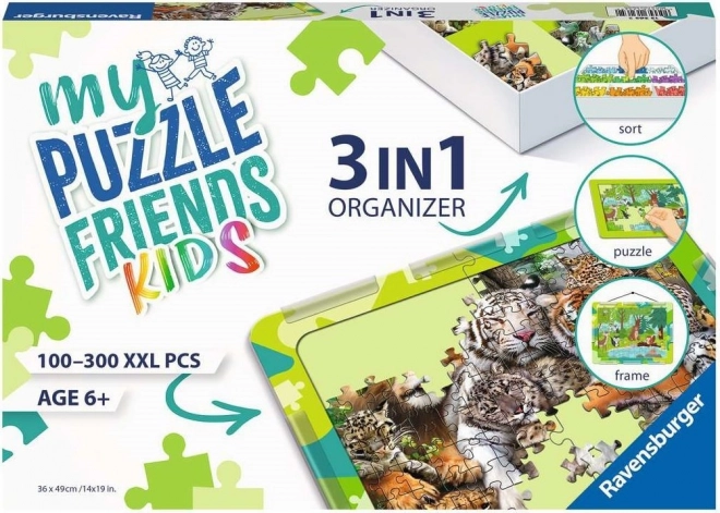 Set za slaganje puzzli My Puzzle Friends Kids 3-u-1 zelena