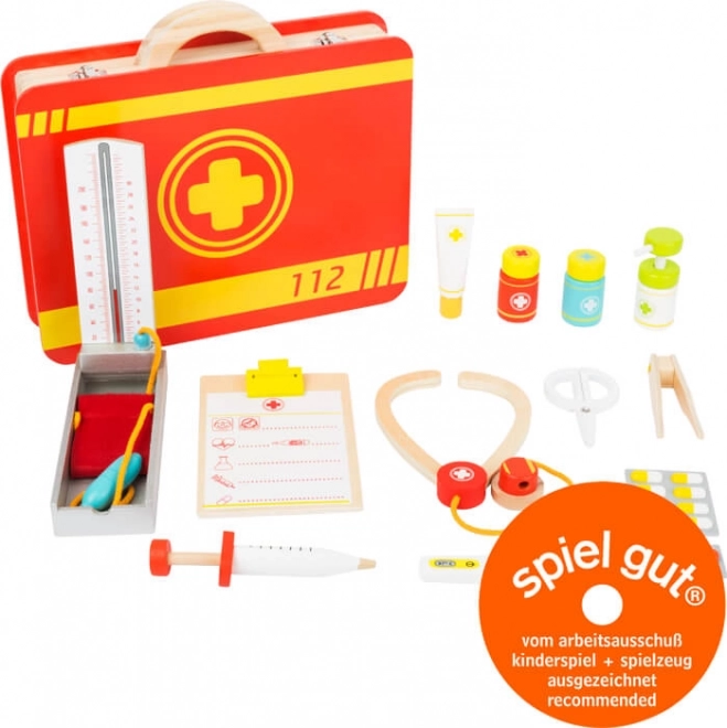 small foot spasilački set u kovčežiću – drveni liječnički set za djecu