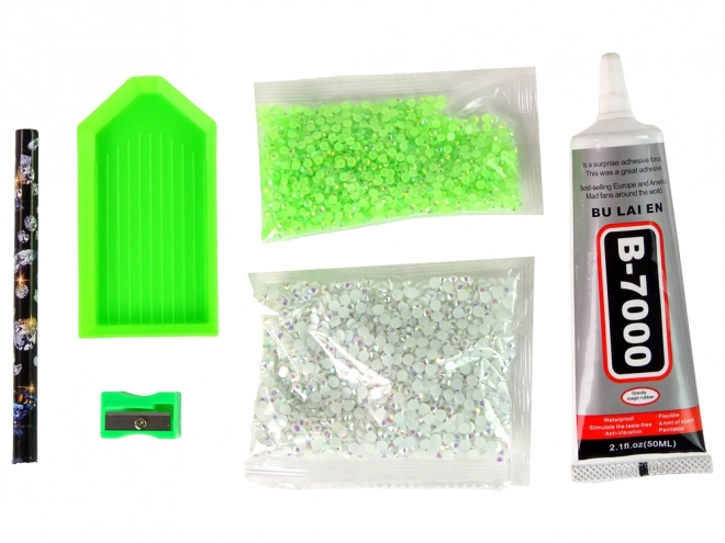 Kreativni set DIY Dijamantni Jednorog Zeleni