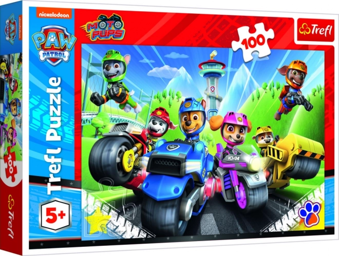 Puzzle 100 dijelova Psići u ophodnji na motociklima