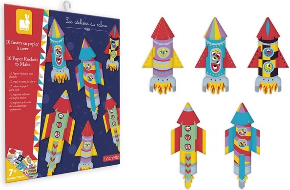 janod mini origami rakete – kreativni set za djecu