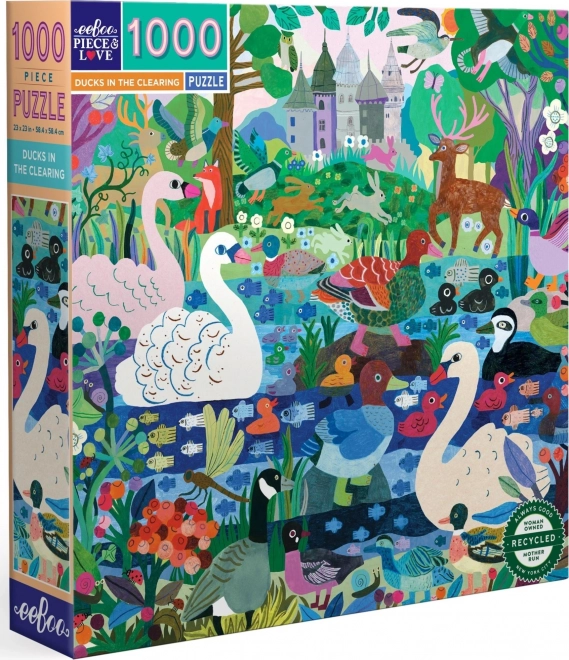 Kvadratne puzzle Patke na livadi 1000 dijelova