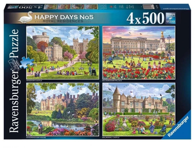 Ravensburger puzzle Kraljevske rezidencije Velike Britanije 4x500 komada