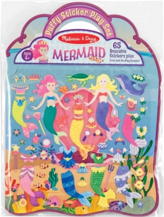 pjenaste samoljepljive naljepnice za višekratnu uporabu s morskim vilama MELISSA & DOUG
