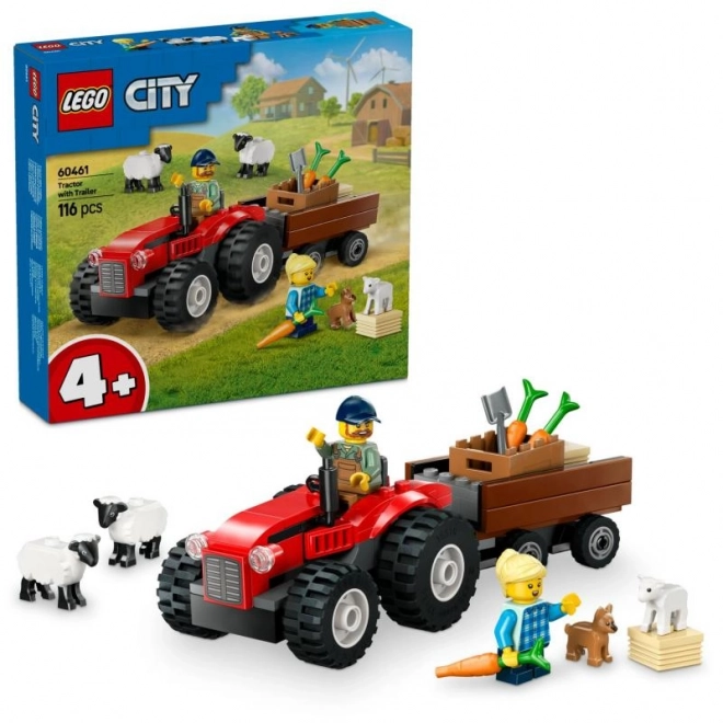 LEGO® City 60461 Crveni traktor s prikolicom i ovcama