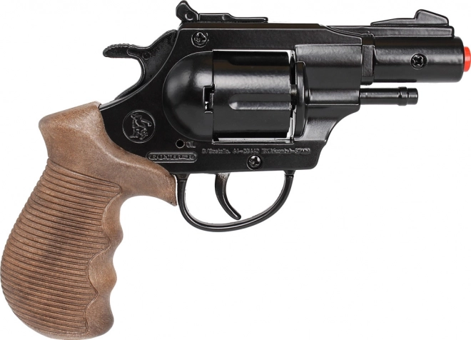 Metalni crni policijski revolver Gold Collection - 12 metaka