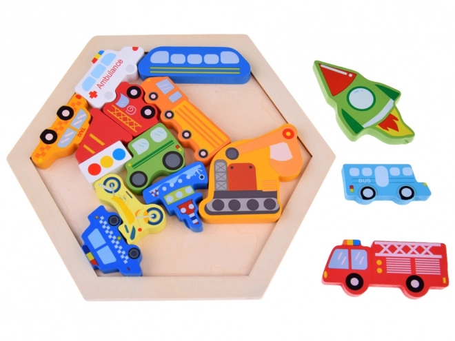 Drvene puzzle Vozila