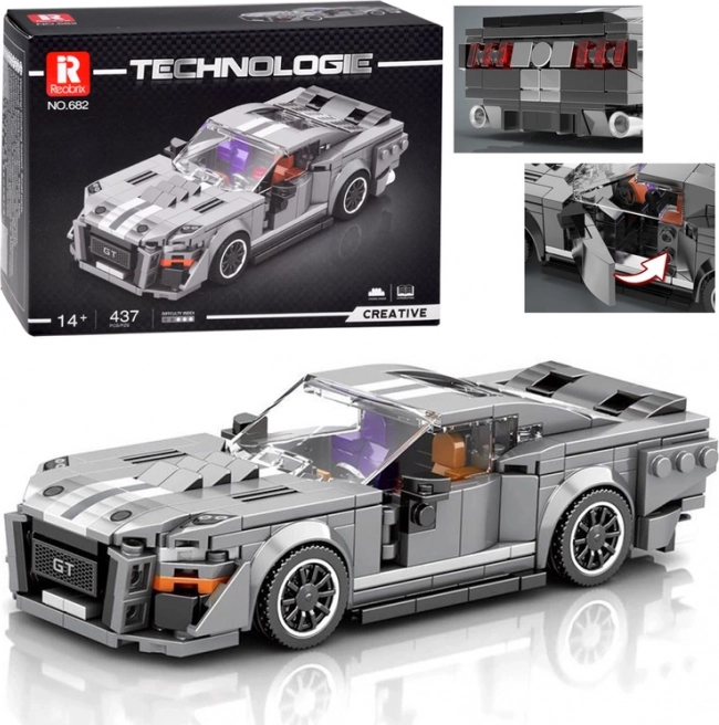 Tehnička građevna set-sportski GT automobil iz 60-ih – sivi