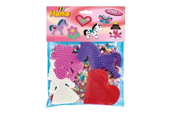 Pegle kuglice Hama MIDI 3000 kom + 4 podloge u vrećici 19x21x5cm