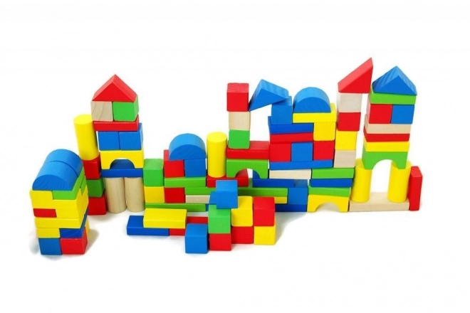 Drvene kocke u kantici 100 komada