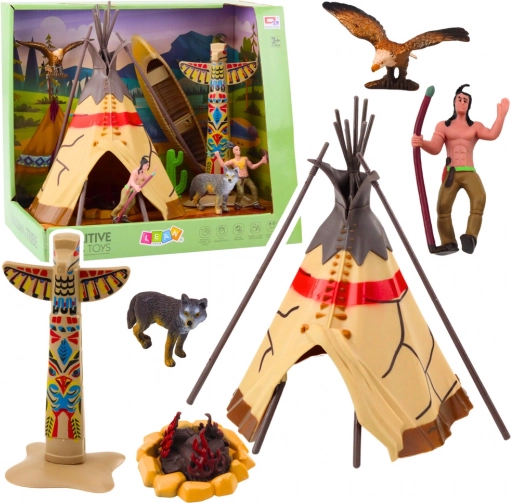 Indijanski set s figuricama i tipi šatorom