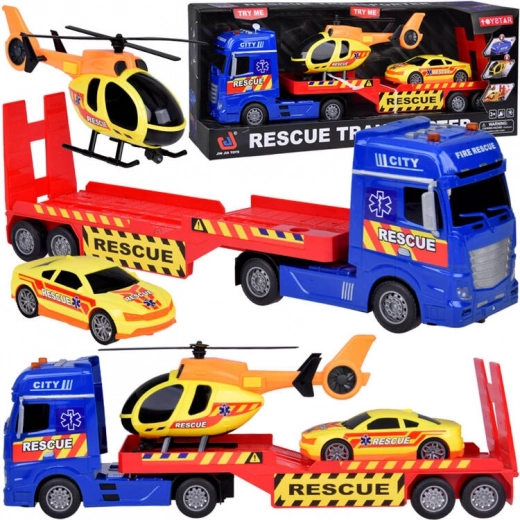 Spasilački set: kamion, helikopter i auto