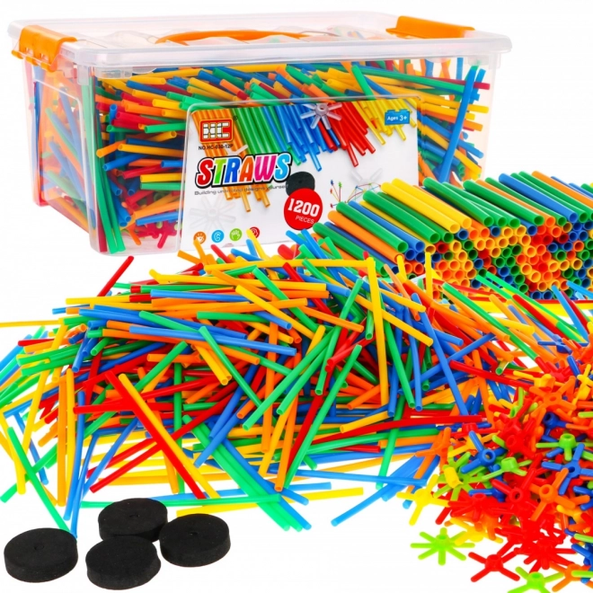 Kreativni građevinski set - slamke 1200 kom