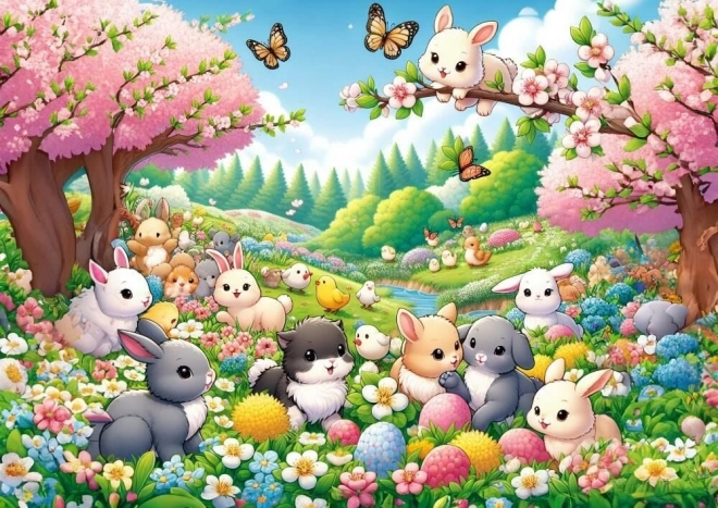 Puzzle Susret zečića 25 dijelova