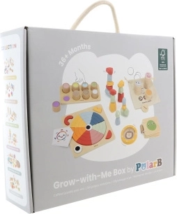 POLARB drveni edukativni box GROW-WITH-ME 36+ mjeseci
