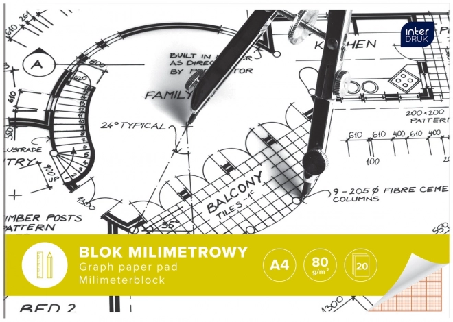Milimetarski blok A4 - 20 listova