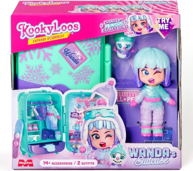 Lutka KookyLoos Wanda u koferu sa zimskom opremom