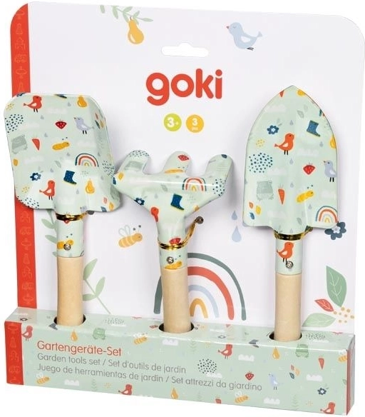 goki dječji vrtni set alata proljeće, 3 kom