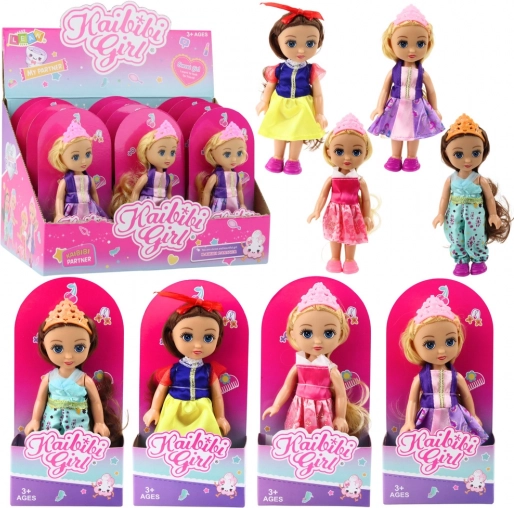 Mini lutkica Princeza s krunom 17 cm