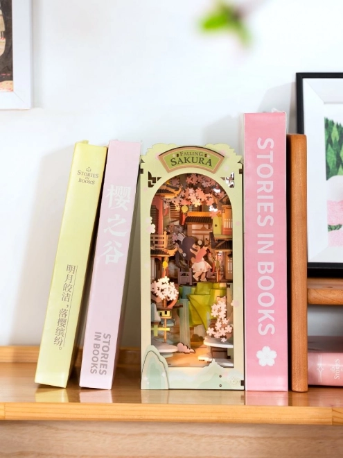 RoboTime 3D Puzzle Zaustavljač za knjige "Falling Sakura" (drveni)