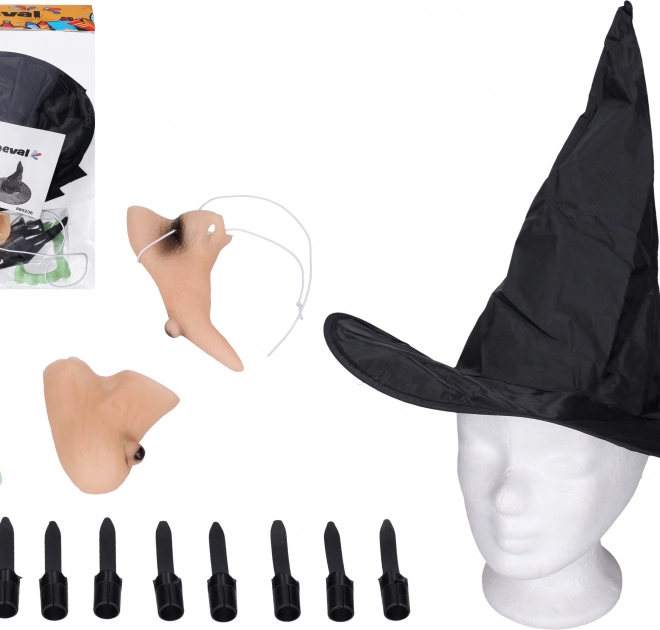 vještički kostimski set s šeširom i dodacima