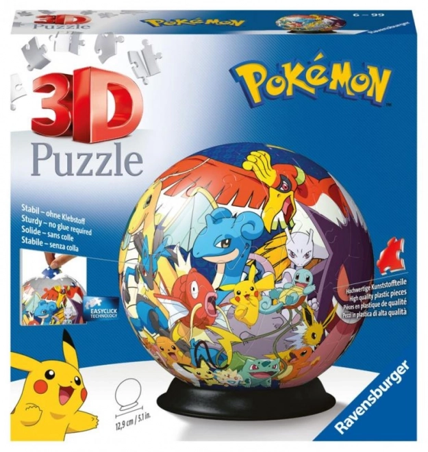3D Puzzle-Lopta Pokémon - 72 dijelova
