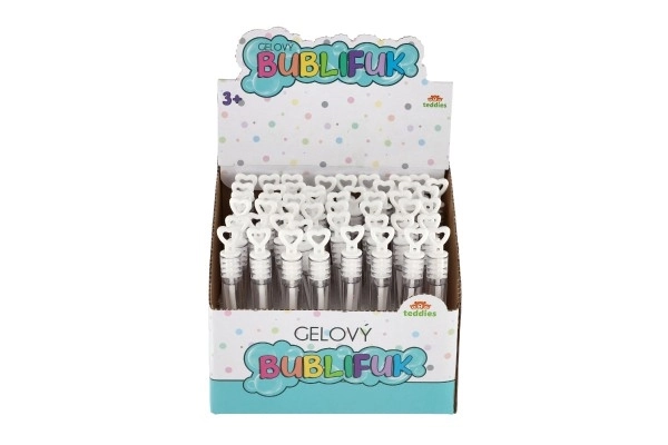 Mini puhalica za balone 5 ml gel bijeli vjenčani 10,5cm